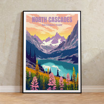 North Cascades Poster, North Cascades Art, North Cascades Print, National Parks  - £14.16 GBP+
