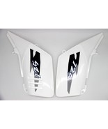 fits Suzuki TS125 White Side Panel Set with Black and Gray Stickers - $889.24 MXN