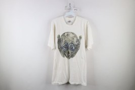 Vtg 90s Streetwear Mens XL Distressed The Scream Alien Space T-Shirt White USA - £70.97 GBP