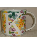 Anthropologie Floral Monogram Mug Initial “K” Coffee Tea Cup  - £11.22 GBP