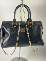 MCM Leather Cross  Shoulder  Bag Black AUTHENTIC - $186.64