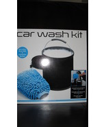 Car Wash Kit Microfiber Wash Mitt and Collapsible Bucket New - £27.86 GBP