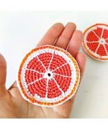 Car Coaster Set of 2, 4 Funny Absorbent Handmade Crochet Coasters Gift f... - £8.86 GBP+