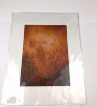 &quot;Illusion&quot; Art Print Sonia Osio Ron Venezuelan Artist Burnt Orange Birds... - £23.73 GBP