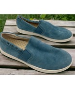 Spenco Orthotic Suede Slip-On 10B mens Shoes - Santa Barbara - Blue Stone - $36.07 CAD