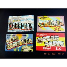 Postcard Lot Four Greetings From Clover Ocean Drive Columbia South Carolina - £7.20 GBP