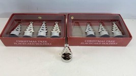 Sur La Table Christmas Tree Placecard Holders Set Of 4 Lot Of 2  - £15.76 GBP