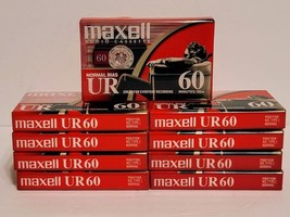 Lot Of 9 Maxell Ur 60 Min Blank Audio Cassette Tapes Normal Bias - Brand New - £11.13 GBP