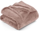 Fleece Blanket King Size Rose Pink 300Gsm Luxury Bed Blanket Anti-Static... - £40.16 GBP
