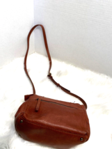 American Leather Brown Crossbody Purse Handbag 8 x 7 x 4 Hand Bag - £15.31 GBP