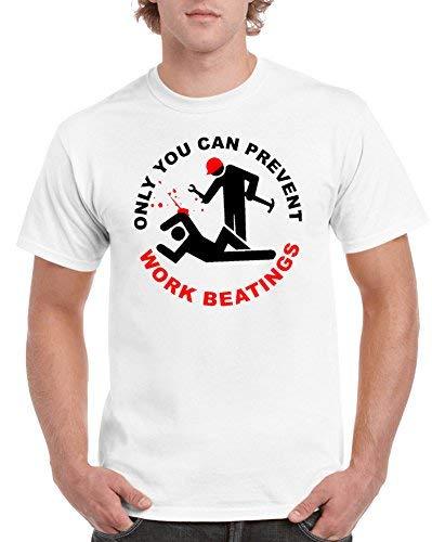 stickerdad Only You Can Prevent Work Beatings Funny T-Shirt (Unisex XL, ... - $13.85