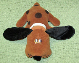 1986 APPLAUSE KENNEL PUP PLUSH 10&quot; Stuffed Puppy Dog Brown Black White C... - £8.65 GBP