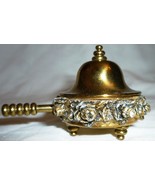 VINTAGE SOLID BRASS EMBOSSED ROSES MINIATURE TRINKET BOX DOLLHOUSE FOOTE... - $16.00