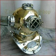 Handmade Solid Brass Deep Divers US Navy Deep V Mark Scuba Diving Divers... - £191.08 GBP
