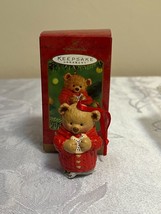 2001 Hallmark Keepsake Ornament Snuggly Sugar Bear Bell - £8.17 GBP