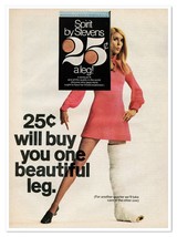 Spirit by Stevens Hosiery 25 Cents a Leg Vintage 1968 Full-Page Magazine Ad - $9.70