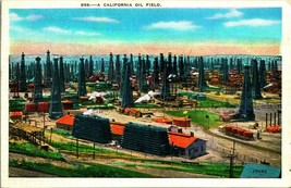 A California Oil Field UNP Unused Linen Postcard E2 - £2.33 GBP