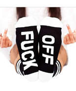 F** Off Knitted Letter Cute Funny Socks