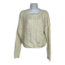 Divided by H&amp;M Women&#39;s Cropped Long Sleeved Swoop Neck Knit Sweater Size Medium - £14.94 GBP