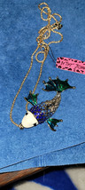 New Betsey Johnson Necklace Fish Oriental Blue White Collectible Decorative Nice - £11.98 GBP
