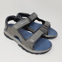 Skecher Mens Sandals Size 9M Tresmen Garo Gray Relaxed Fit Luxe Foam Casual Shoe - £26.18 GBP