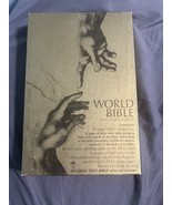 King James WORLD BIBLE Student Text w/ Dict. White Bible Red Letter KJV ... - $368.51 MXN