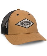 Ford Woven Label Brown / Black Mesh-Back Hunting Cap for Men - £14.87 GBP