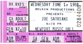 Vtg Joe Satriani Ticket Stub June 1 1988 Columbus Ohio - $39.58