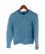 J.CREW Alpaca Merino Wool Teddy Sweater in Heather Blue Size XSmall - $41.19 CAD