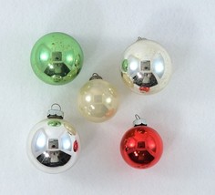 5 Christmas Ornaments Shiny Brite Glass Vintage - £7.98 GBP