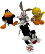 Looney Tunes plush 8&quot; 4pcs Bugs Bunny, Slyvester, Tweety Bird,Daffy Duck - $15.73