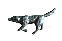 Bird Dog Sculpture Figurine Labrador Hunting Pointing - Cast Iron Metal - £39.78 GBP
