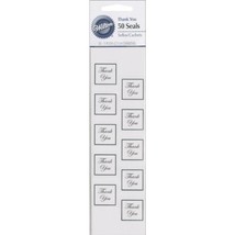Wilton Silver Thank You Seals - $3.34 CAD