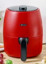 NEW Bella 2 Qt Air Fryer Red w/ pan &amp; crisping tray 1200 watt auto shut off - £23.68 GBP