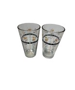 Set of 2 Cocktail Tumbler Glasses Tall Rock Recipes Manhattan Cosmo Mart... - £11.67 GBP
