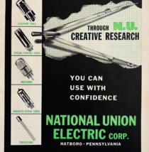 1954 National Union Product Research Advertisement Vintage Electronics D... - $465.49 MXN