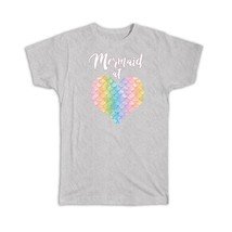 Mermaid : Gift T-Shirt At Heart Coffee Girl Cute Scales Trend For Girls Teens - £19.97 GBP