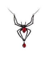 Alchemy Gothic P432B  Red Crystal  Venom Pendant Necklace - $1,577.64 MXN