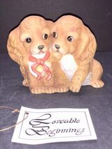 Vtg 1988 HOMCO Masterpiece Porcelain Cocker Spaniel Dogs Figurine 4.25"x... - $17.00