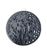 vintage cast iron trivet Jali Cut Cast Iron &#39; Parrot Love Birds - £14.43 GBP