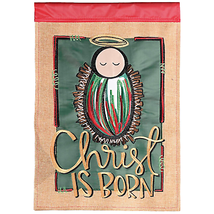 Double Applique Garden Flag - Christ Is Born 13X18 Inches - $21.95