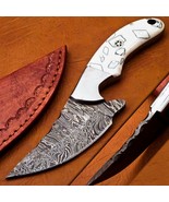 7.25&quot; Custom Handmade Knife Hand Forged Bowie Damascus Steel Hunting Knife - $426.98 MXN