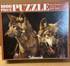 Tidemark Puzzle Blood Brothers by Julie Bell  Wild Wolves 1000 Piece Jig... - $12.79