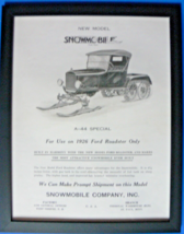 Framed Photo 1926 The Snowmobile Company, Incorporated Vintage Quality Kodak - $39.19