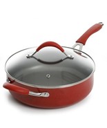 Pioneer Woman ~ 4.6 Quart Saute Pan w/Lid ~ Red Speckle ~ Enamel ~ Aluminum - €64,61 EUR