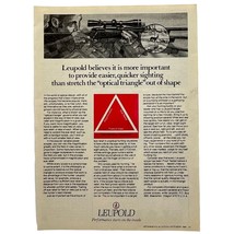 Leupold Scopes Vtg Print Ad 80s Optical Triangle Hunting Shooting Beaver... - $14.89