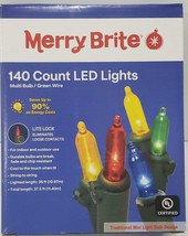 Merry Brite 140 Count LED Mini-Style Light Multi Bulb / Green Wire - £20.18 GBP