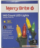 Merry Brite 140 Count LED Mini-Style Light Multi Bulb / Green Wire - £20.61 GBP