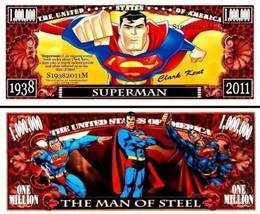 Superman Clark Kent Comic 5 Pack Collectible 1 Million Dollar Bills Novelty - £5.25 GBP