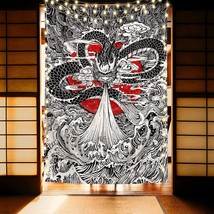 Anime Wall Tapestry Hanging Psychedelic Japanese Decor Home Blanket Art Dragon - £19.64 GBP